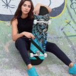 Blue Wolf Head Skateboard<br><div class="desc">Dieses Design kann personalisiert werden, indem Sie die Option Anpassen auswählen, um Text hinzuzufügen oder andere Änderungen vorzunehmen. Wenn dieses Produkt die Möglichkeit hat, das Design auf einen anderen Gegenstand zu übertragen, stellen Sie bitte sicher, dass das Design bei Bedarf angepasst wird. Kontaktieren Sie mich unter colorflowcreations@gmail.com , wenn Sie...</div>
