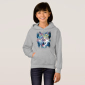 Blue Wolf Hoodie | Colorful Wolf Heads Hoodie (Vorne ganz)