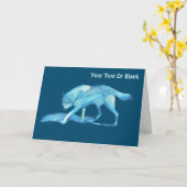 Blue Wolf Karte (Gelbe Blume)