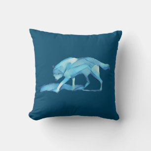 Blue Wolf Kissen