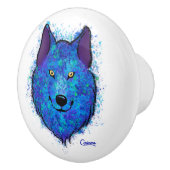 Blue Wolf - Knob Keramikknauf (Rechts)