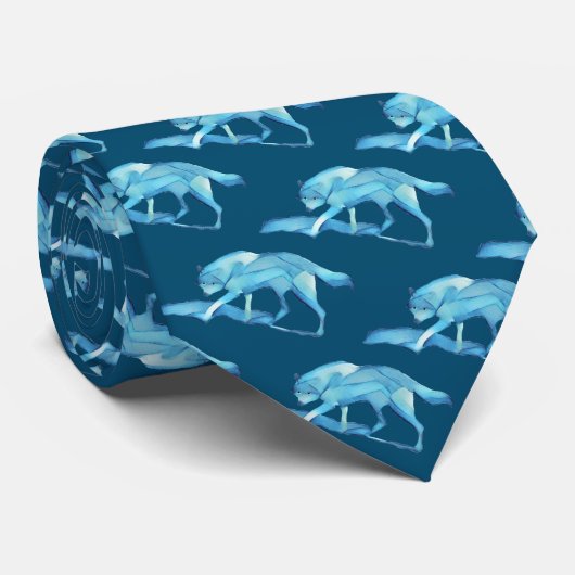 Blue Wolf Krawatte (Gerollt)