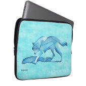Blue Wolf Laptop Sleeve (Vorne Rechts)