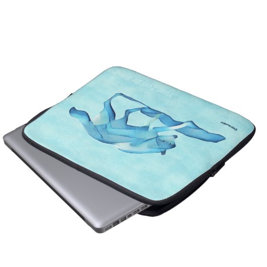 Blue Wolf Laptop Sleeve (Vorne Knopf)