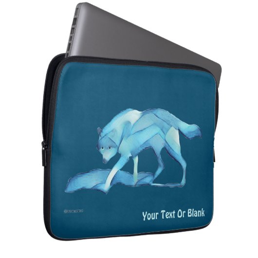 Blue Wolf Laptopschutzhülle (Vorne Rechts)