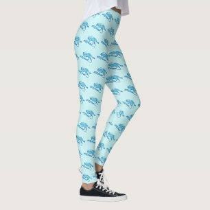 Blue Wolf Leggings