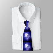 Blue Wolf & Moon Neck Ties Krawatte (Gebunden)