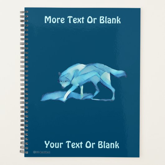 Blue Wolf Notebook Planer (Vorderseite)