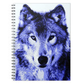 Blue Wolf Portrait-Notebook Notizblock (Vorderseite)