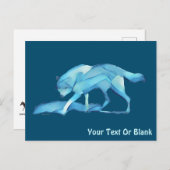 Blue Wolf Postcard Postkarte (Vorne/Hinten)