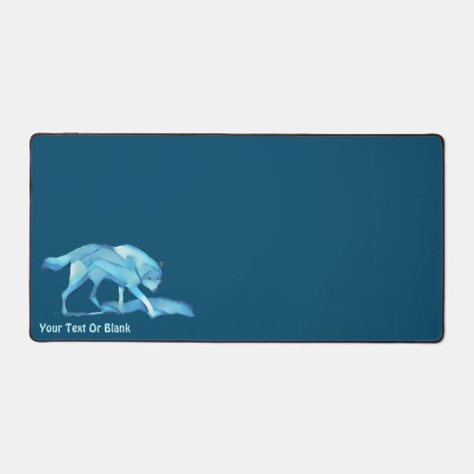 Blue Wolf Schreibtischunterlage (Vorderseite)