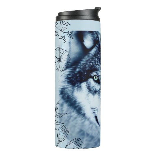 Blue Wolf Thermosbecher (Nach links gedreht)