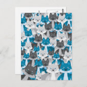 Blue Wolfie Postcard Postkarte (Vorne/Hinten)