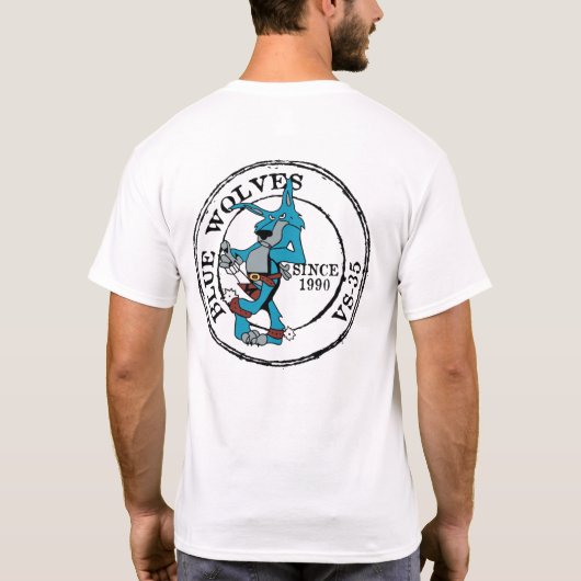 BLUE WOLVES SEIT 1990 T-Shirt (Rückseite)