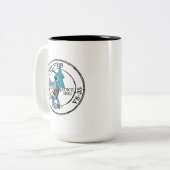 BLUE WOLVES SEIT 1990 ZWEIFARBIGE TASSE (Vorderseite Links)