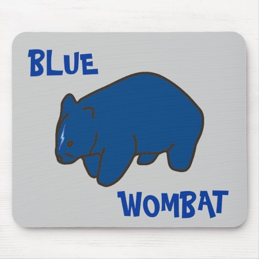 Blue Wombat Mouse Pad Mousepad (Vorne)