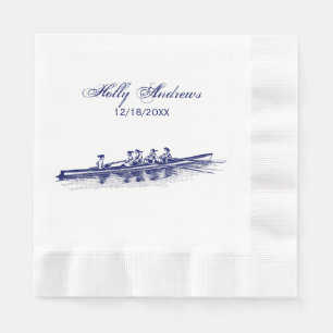 Blue Women Rowing Rowers Crew Team Wassersport Serviette