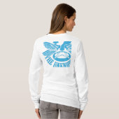 Blue Womens Angepasst Hoody (Schwarz voll)