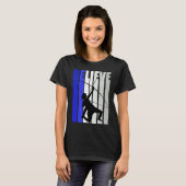 Blue Womens Believe Archery Inspirational Archer G T-Shirt (Vorne ganz)