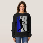 Blue Womens Believe Baseball Inspirational Softbal Sweatshirt (Vorne ganz)