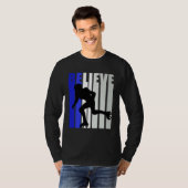 Blue Womens Believe Roller Skating Inspirational S T-Shirt (Vorne ganz)