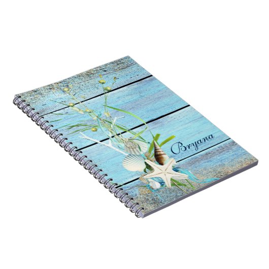 Blue Wood Beach Tropical Notebook Journal Notizblock (Rechte Seite)