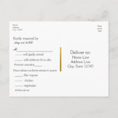 Blue Wood Beach Tropical Wedding RSVP Card Einladungspostkarte (Rückseite)