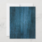 Blue Wood Berries Weihnachtszeit Einladung (Rückseite)