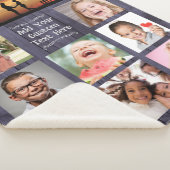 Blue Wood Custom Photo Collage with Text Sherpadecke (3/4)