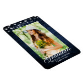 Blue Wood Lights Foto Abschluss Ankündigung Magnet (Rechte Seite)