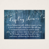 Blue Wood & Lights No Wrap Brautparty Card (Vorderseite)