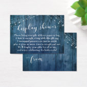Blue Wood & Lights No Wrap Brautparty Card (Schreibtisch)