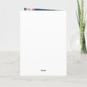 Blue Wood Rose Gold Wedding Order of Service Programm (Rückseite)