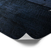 Blue Wood String Lights Begrüßungszeichen Poster (Ecke)