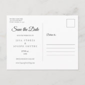 Blue Wood String Lights Kalender Save the Date Ankündigungspostkarte (Rückseite)