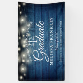 Blue Wood String Lights Law School Abschluss Banner (Vertikal)