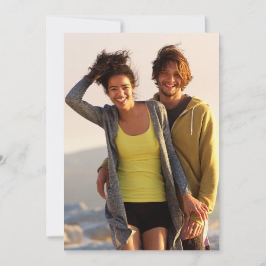 Blue Wood String Lights Mason Jars Wedding Foto Einladung (Rückseite)