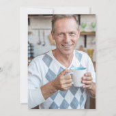 Blue Wood String Lights Retirement Party Foto Einladung (Rückseite)