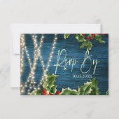 Blue Wood String Lights Weihnachtszeit RSVP (Vorderseite)