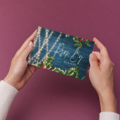 Blue Wood String Lights Weihnachtszeit RSVP