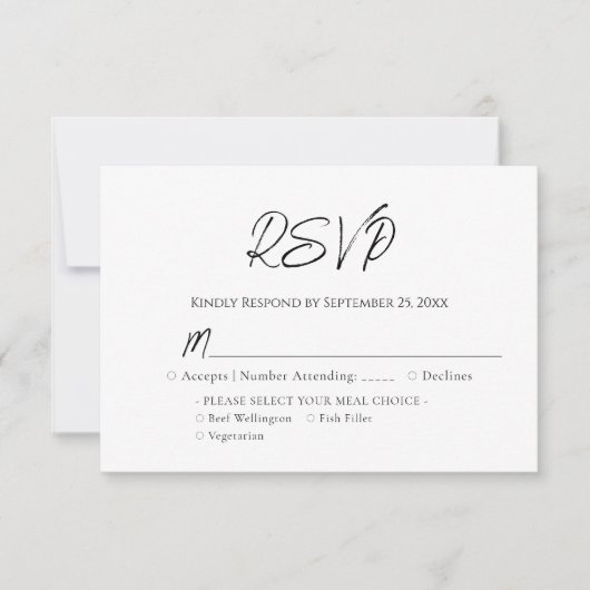 Blue Wood Wedding RSVP Karte (Vorderseite)