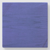 Blue Woodgrain Square Untersetzer (Vorderseite)