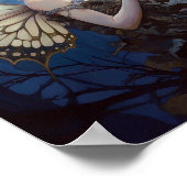 Blue Woodland Faiasy Fantasy Art Poster (Ecke)