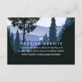 Blue Woodland Forest, Rustic Wedding Website Begleitkarte (Vorderseite)