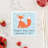 Blue Woodland Fox Baby Dusche Serviette (Beispiel)