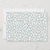 Blue Woodland Lamb Baby Shower Einladungskarte Einladung (Rückseite)