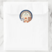 Blue Woodland Lumberjack Birthday Favor Stickers (Tasche)