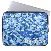 Blue Woodland Military Camouflage Laptopschutzhülle (Vorderseite)