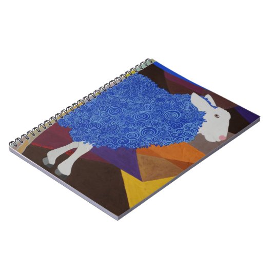 Blue Wool Sheep Notizblock (Linke Seite)