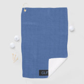 Blue Wool Strick - Benutzerdefinierte Initialen / Golfhandtuch (Insitu)